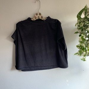 Jersey Crop Top with Sleeve detail